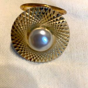 Vintage Pearl scarf clip from Western Germany